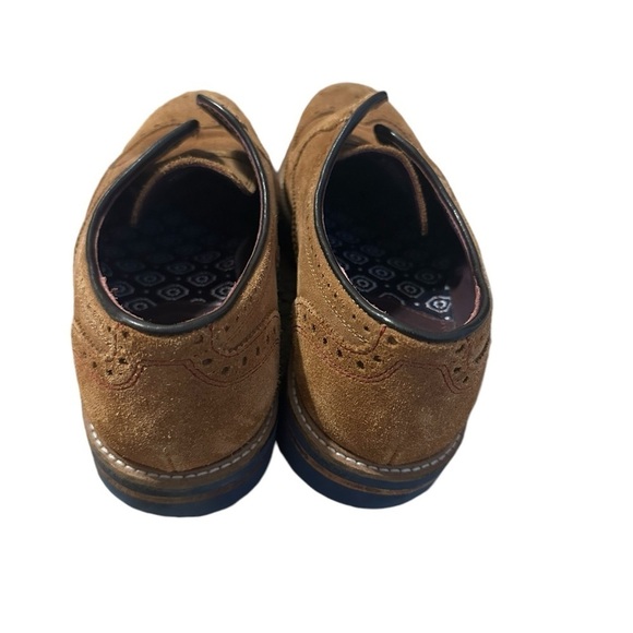 Ted Baker Hackney Oxfords in Brown Wingtip Dress Shoes Lace Up Suede Size 7 - Picture 4 of 8